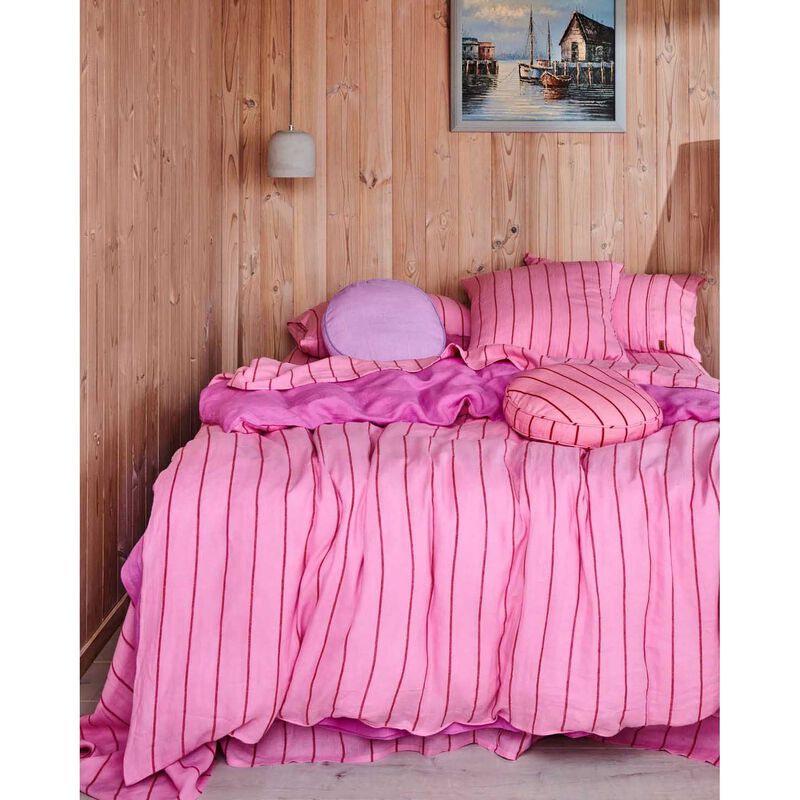 Kip&Co Iced Vovo Stripe Linen Pillowcases 2P Std Set image number 1